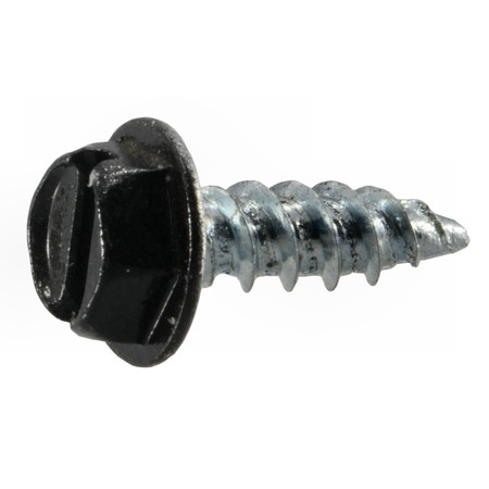 MIDWEST FASTENER Sheet Metal Screw, #7 x 1/2 in, Zinc Plated Steel Hex Head Slotted Drive, 1827 PK 56107